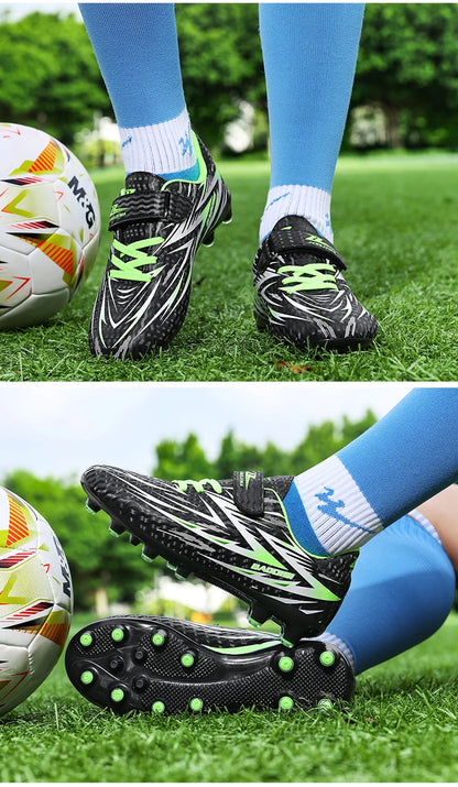 Nouvelles chaussures de Football enfants antidérapant société crampons chaussures de Football enfants salle terrain de Football bottes rapide professionnel Sneaker28-39