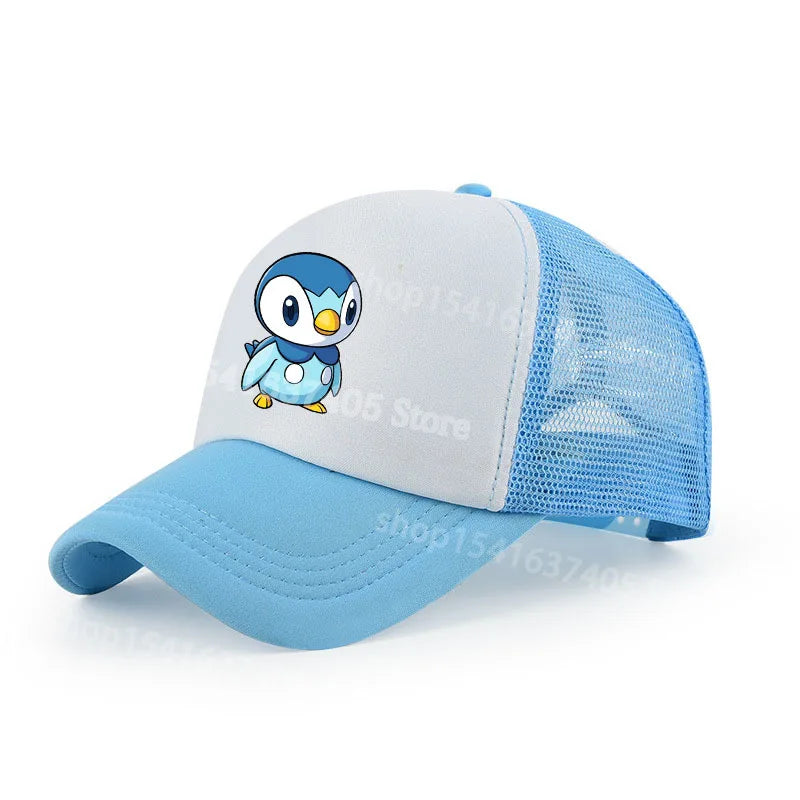 Baseball Cap Adjustable for Pokemon Hip Hop Breathable Mesh Hats Cute Cartoon Anime Outdoor Sport Shade Caps Gifts