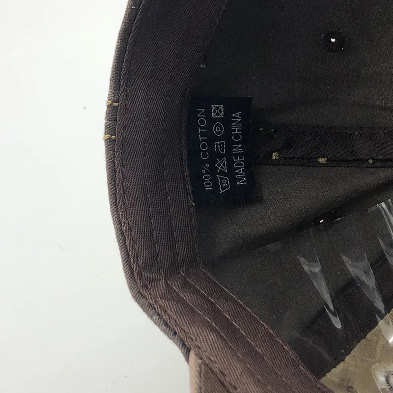 Trendy Shark Pattern Washed Baseball Cap for Men Women, Outdoor Fishing Sun Hat, Unisex Vintage Hip Hop Flat Brim Caps