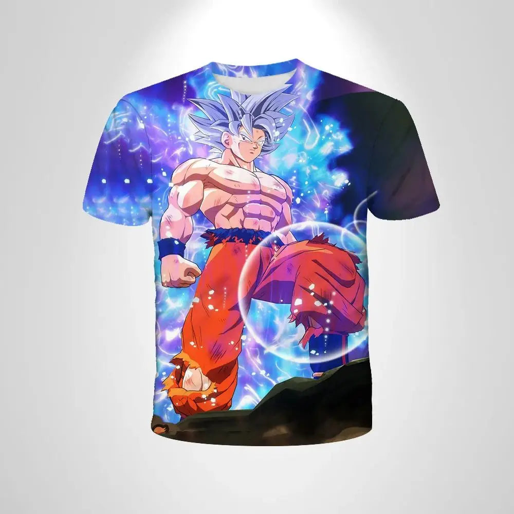 2026 New Dragon Ball 3D Printed T-shirt for Children's Clothing, Adult Summer Short Sleeved Anime T-shirt,casual and Fashionable
