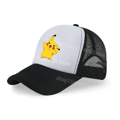 Baseball Cap Adjustable for Pokemon Hip Hop Breathable Mesh Hats Cute Cartoon Anime Outdoor Sport Shade Caps Gifts