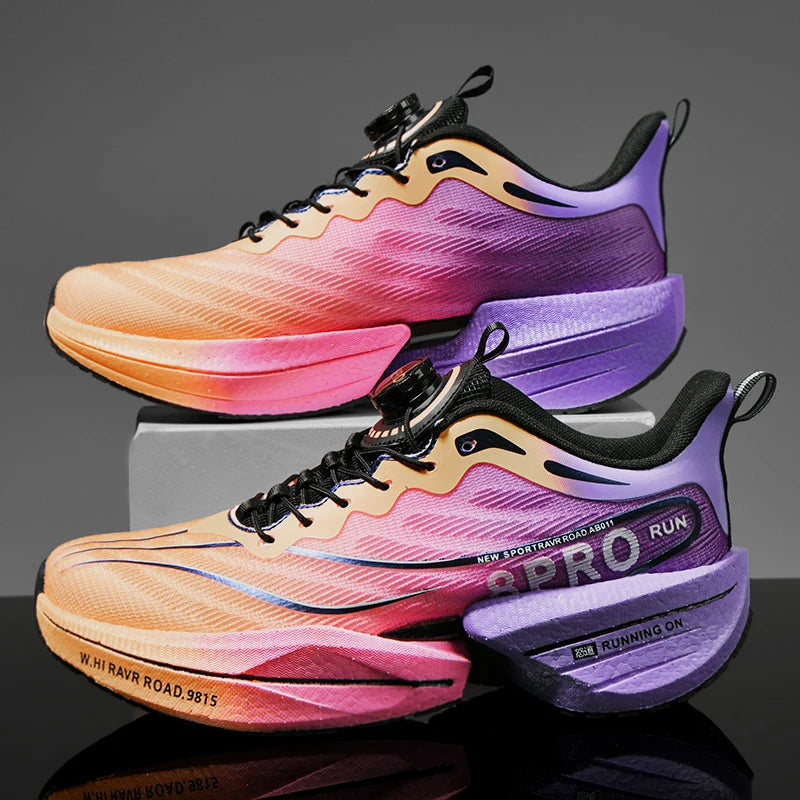 Marathon Carbon Plate Sports Running Shoes for Men, New Breathable Lightweight Mesh Sport Shoes for Women, Comfortable Nonslip Sneakers