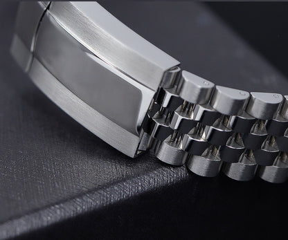Cronos DateJ Luxury Men's Watch, Stainless Steel 5 Links Bracelet, PT5000 Miyota 9015, 100m Water Resistant, Sapphire