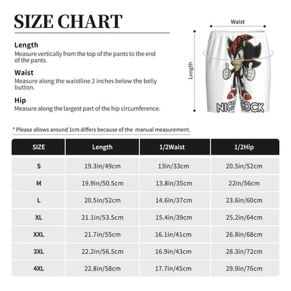 Custom Cock Shadow The Hedgehog Meme Short Pajama Pants Men Sleepwear Sleep Lounge Bottom Shorts Sleeping Pants