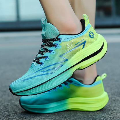 Men's Sports Running Shoes, Casual Marathon, Lightweight, Comfortable Women's Athletic Non-Slip Walking Sneakers, Outdoor Couple Shoes