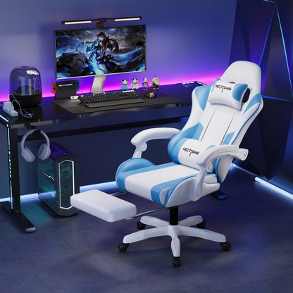 Sedia gaming e-sport ergonomica dal design moderno, con rotazione girevole, ruote e stile avvolgente, per ufficio, casa e postazione computer