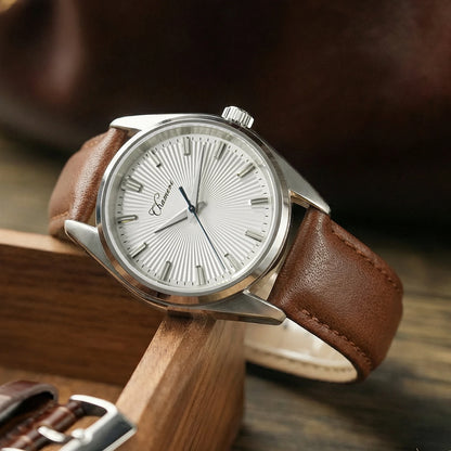 Chameri GS05 40mm Men Quartz Watch VH31 Sweep Second Movement Watches Sapphire Waterproof 100m Stainless Steel Wristwatch
