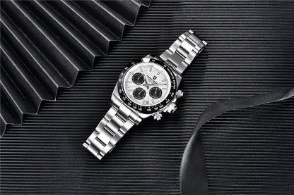 PAGANI DESIGN V2 40MM Meteorite Dial Men Quartz Watches Sapphire Retro Chronograph Waterproof Watch For Men