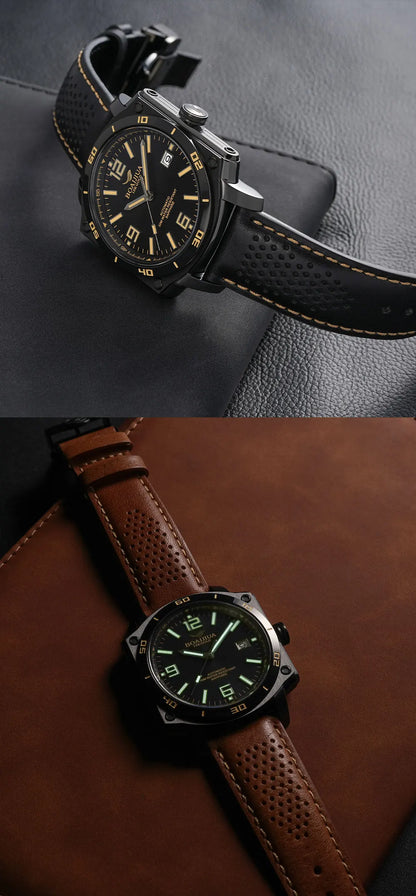 BORIAGE(BOAIJIUA) NH35 Fully Automatic Mechanical Men's Watch Original Design Mechanical Watches  Luminous Wristwatch