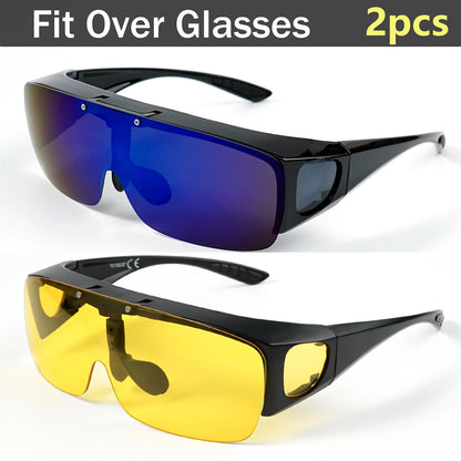 Fit Over Sunglasses Sun Glasses Sunnies Shades Fashion Glasses for Men Women Protection Wrap Around Driving Glasses Eyewear