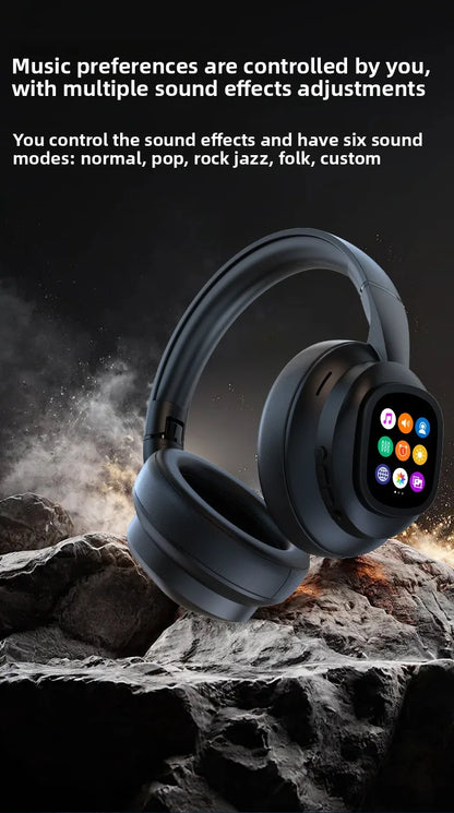 Auscultadores Bluetooth Sem Fios HYUNDAI X1PRO com Tradução por IA 6.0 – Mais de 100 Idiomas, Controlo Tátil, Ecrã LED e Cancelamento de Ruído