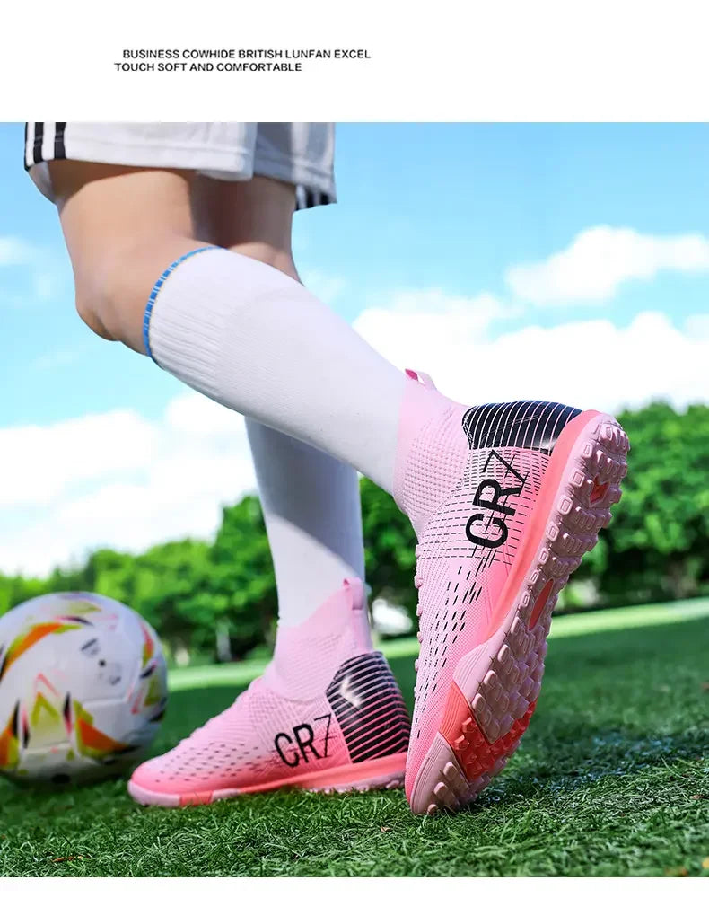 TF Long Stud Training Football Cleats Wear-Resistant Breathable Firm Ground Outdoor Match Training Sports Footwear