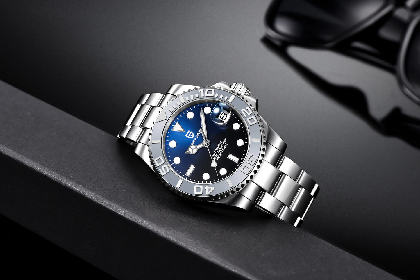 PAGANI DESIGN V2 Japan Movement 40MM Luxury Men's Mechanical Watch Sapphire Glass Ceramic Bezel Automatic Diving Watches for Men