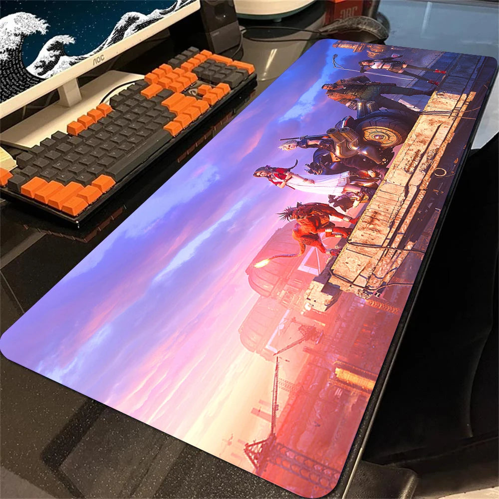 Mousepad Final Fantasy Mouse Pad Gamer Office Accessories for Big Desk Mat Gaming Keyboard Mats Xxl Large Mause Carpet 900x400mm