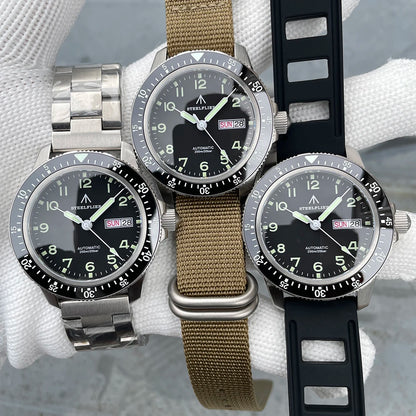 STEELFLIER Official SF787 Dive Luxury Wristwatches Double Calendar NH36 Movement Super Luminous 200M Waterproof Mechanical Watch
