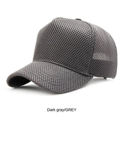 Big Head Plus Size Summer Mesh Baseball Cap for Men Women Trucker Breathable Hat Adjustable for Outdoor Sports Running