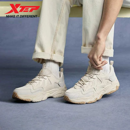 Xtep casual shoes 2025 spring and summer lightweight sports shoes with thick sole, fashionable street style sneakers 875319320004