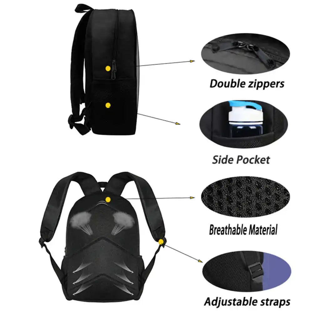 Fortnite Cartoon 2-Piece Set Backpack with Front Pocket Pencil Case Unisex Large Capacity School Bag Ages 5-8