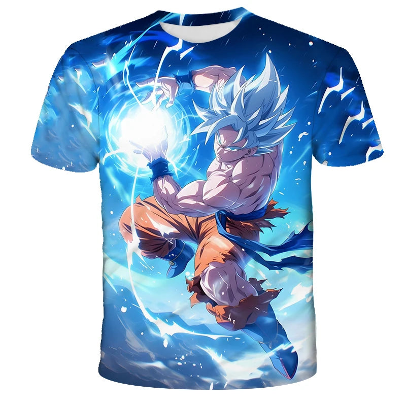 Anime Dragon Ball Son Goku 3D Print Kids T Shirt Summer Fashion Casual T-shirt Boy Girl Unisex Children's Clothing Tshirt Tops