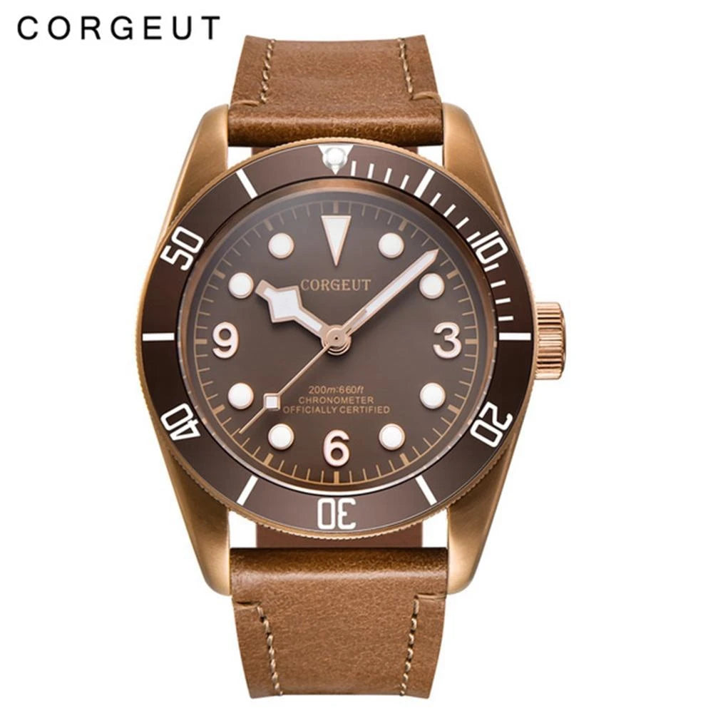 Luxury NH35A Corgeut 41mm Automatic Men Watch PVD Case Sapphire Military Male 10BAR wim Watches Luminous Mechanical WristWatches