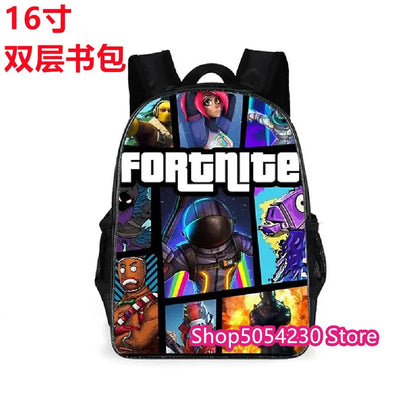 Mochila Fortnited de 3 piezas para niños Victory Game, 16 pulgadas, resistente al agua, mochila preescolar moderna, mochilas escolares para primaria