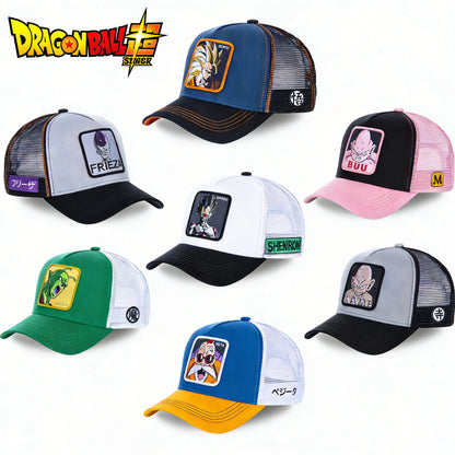 Καπέλο Dragon Ball Son Goku Καλοκαιρινό ταξιδιωτικό καπέλο με γείσο για άνδρες, κεντημένο, στυλ χιπ-χοπ, καπέλο με πλέγμα, αντηλιακό, καπέλο μπέιζμπολ, για υπαίθρια αθλήματα