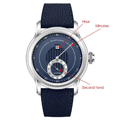 2026 Newly designed Specht & Söhne Men Automatic Watch 39mm Jumping Hour Mechanical Wristwatch Sapphire Crystal Reloj Hombre