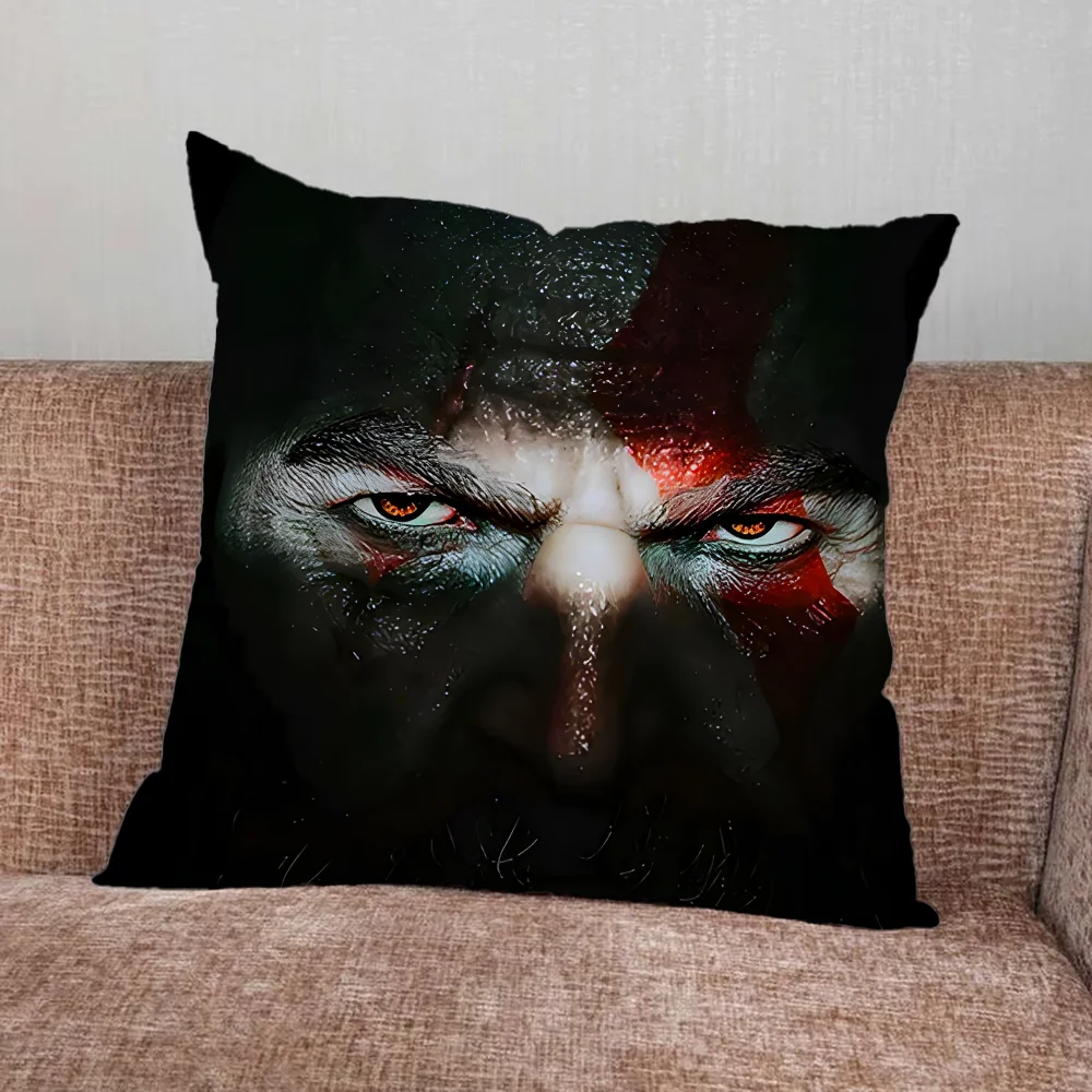 G-God of W-War Game Pillow Case For Home Bedroom Car Office Decoration Living Room Sofa Cushion Cover Suitable