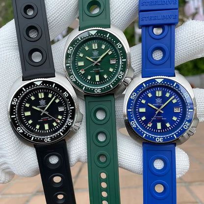 SD1970 New Arrival STEELDIVE Brand 20ATM Water Resistant Ceramic Bezel Insert Sapphire Glass NH35 Automatic Watch 6105 Turtle