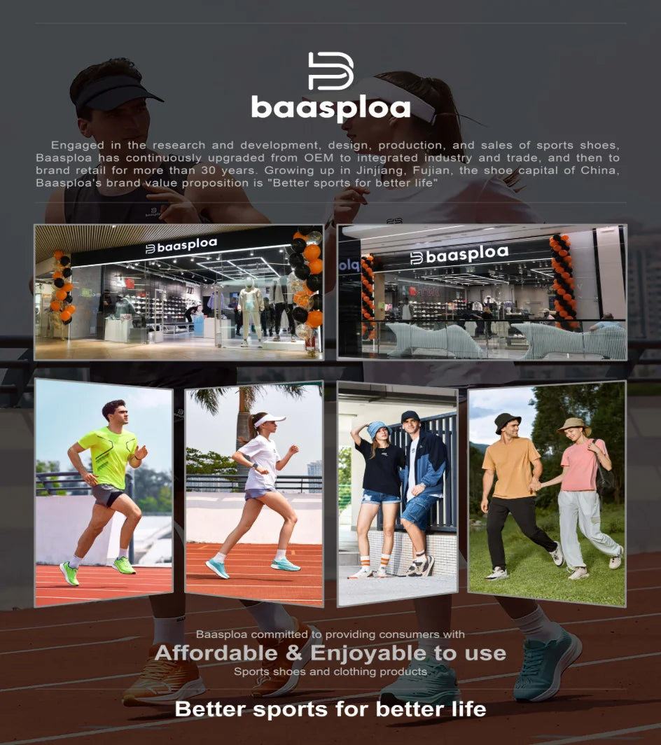 Baasploa Men's Football Shoes Brand Comfort Lightweight Turf Training Soccer Shoes Professional Male Soft Sneakers Non-Slip