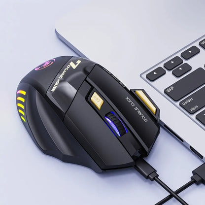 Mouse gaming wireless USB IMICE GW-X7 3200DPI dual mode ricaricabile, 7 tasti, 2.4Ghz, silenzioso, Bluetooth, LED breathing a 7 colori