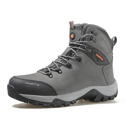 HUMTTO Hiking Shoes Men's Waterproof Hunting Boots Tactical Desert Combat Ankle Trekking Boots Male Women Warm Leather Sneakers