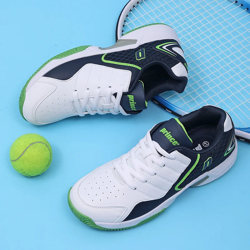 Professional Men Women Leather Badminton Shoes Couple Anti-Slip Training Sneakers Lightweight Tennis Shoes Volleyball Sport Shoes