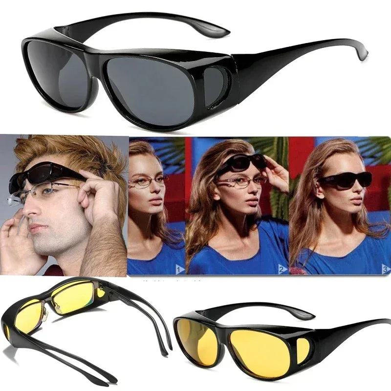 2025Polarized Sunglasses Fit Over Eye Glasses Driving Wrap Shield Goggles Fishing Glasses Sports Sunglasses Night Vision Glasses