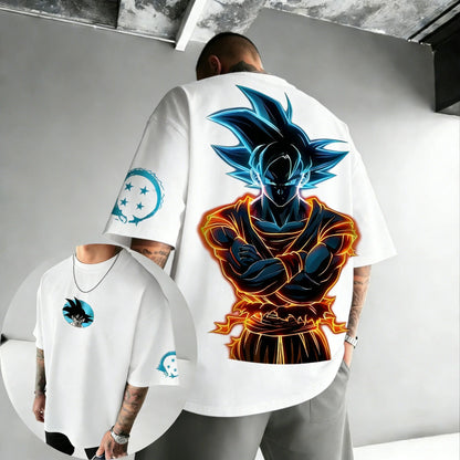 Dragon Ball Anime Cotton T-shirt Summer New Goku Printed Men's and Women's Hip Hop Oversized Casual Short Sleeve Top