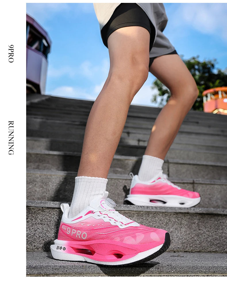 Zapatillas de running para hombre y mujer, transpirables, deportivas de competición, con amortiguación de carbono, ligeras, para jogging y entrenamiento masculino