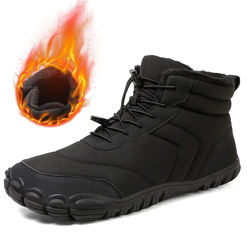 Bottes de randonnée d'hiver pour hommes, chaussures de randonnée imperméables en fourrure, baskets à cheville, chaussures de travail d'extérieur en fourrure, bottes de neige pour femmes, grande taille 47