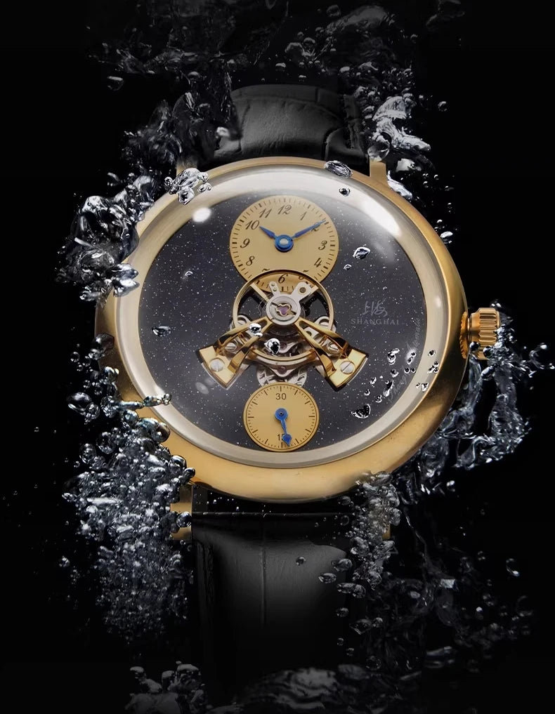 Shanghai The Bund Sky Dome Series Men's Mechanical Watch, 42mm Center Flywheel Automatic, Limited Edition Brand Watch