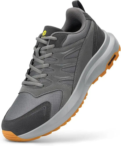 FitVille Extra Wide Sneakers For Men Hiking Walking Shoes Wide Toe Box Lightweight Running Shoes For Flat Feet With Arch Support