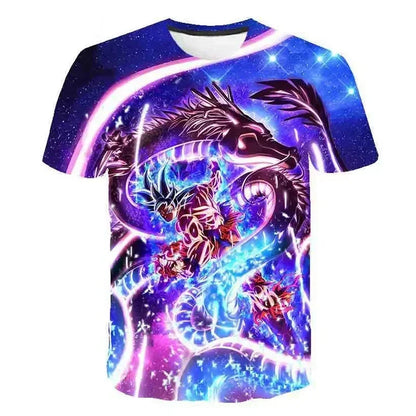 Dragon Ball Goku Cosplay T Shirts Super Saiyan Boys Kids Clothes Short Sleeve T-shirt White Black Orange Breathable Jersey, produit gaming premium Fraquane