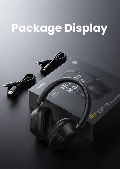 UGREEN Max5c Wireless Bluetooth Headphones ANC 43dB – Hi-Res LDAC Noise Cancelling Headphones with Spatial Audio & 75H Battery Life