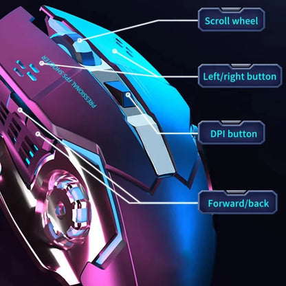 Wireless Bluetooth Mouse 2.4G USB Mecha Gaming Mouse Rechargeable Silent Backlight Mice Ergonomic Office Mice Game Accessories