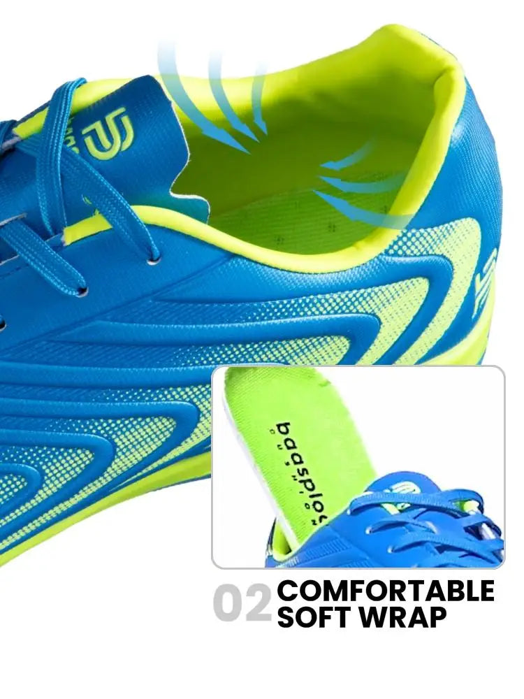 Baasploa Men's Football Shoes Brand Comfort Lightweight Turf Training Soccer Shoes Professional Male Soft Sneakers Non-Slip