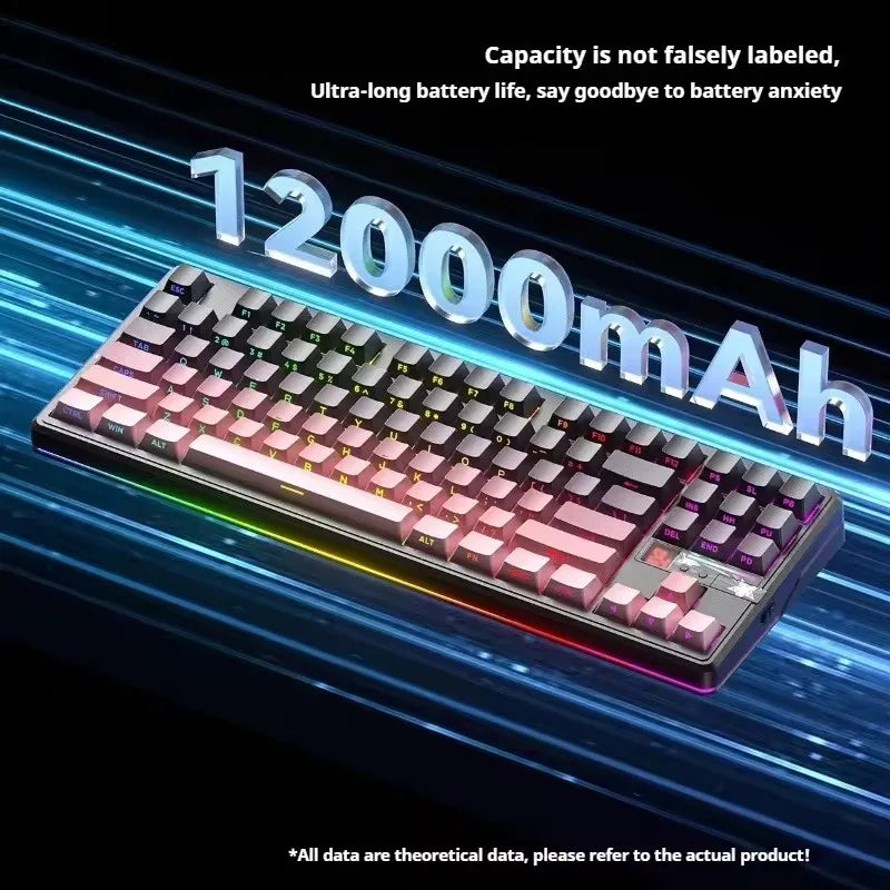 AULA F87 Pro V2 Mechanical Keyboard 3-modes Wireless 12000mAh Long Battery Life Hot-Swap RGB Custom E-Sports Keyboard PC Gaming