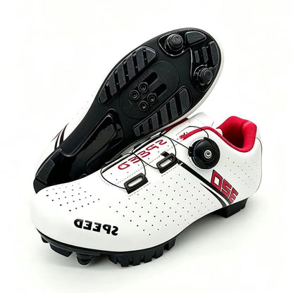 Sapatilhas de ciclismo MTB novas para homem, sapatilhas desportivas de ciclismo com sistema de bloqueio automático, estrada e velocidade, sapatilhas de ciclismo para mulher compatíveis com cleats SPD