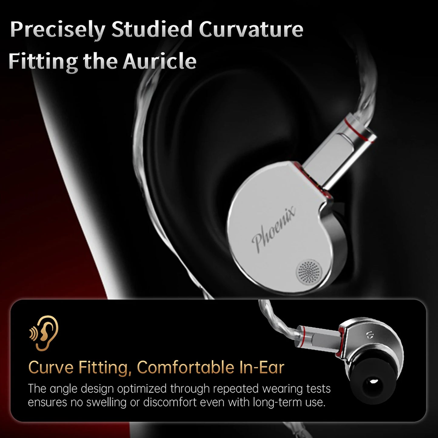 CCA Phoenix HiFi Wired Earphones Metal Alloy In-Ear Headphones with 10mm Dual Magnetic Dynamic Driver for Gaming & Music