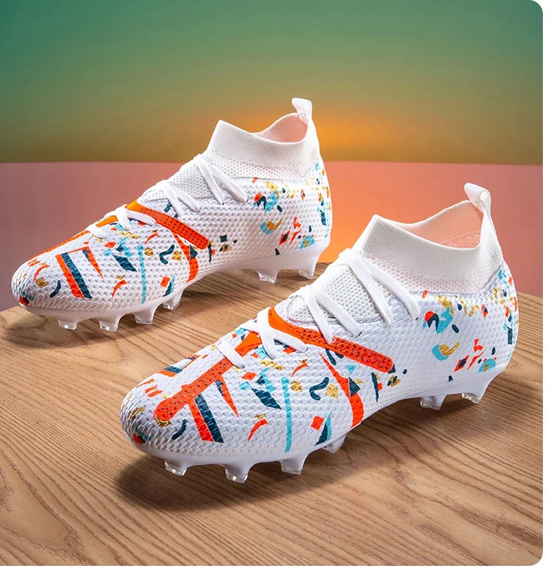 Nouvelles chaussures de football pour hommes, chaussures de sport professionnelles pour l'extérieur, antidérapantes, chaussures d'entraînement, baskets, chaussures de football pour terrain gazonné, ultralégères, unisex