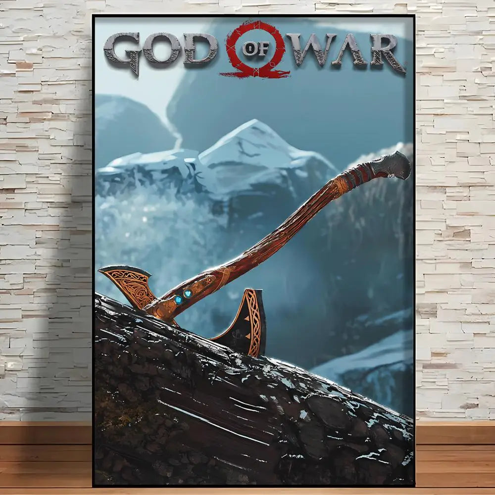 Classic Game G-God Of War Poster Modern Aesthetic Wall Art Print Room Decoration Items for Bedroom Home Decor Gift