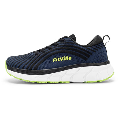 FitVille wide toe box shoes for men, cushioned, extra wide width, non-slip, wide lightweight breathable running shoes