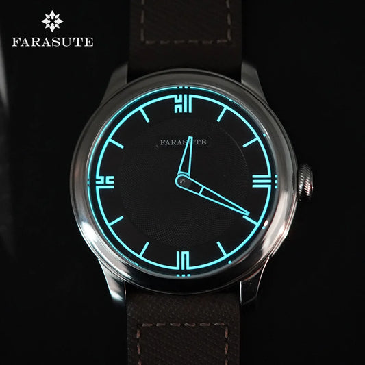 FARASUTE New Power Reserve 80 Hours Manual Mechanical Watch For Men Swiss Super Luminous Sapphire 5Bar Waterproof Wristwatches